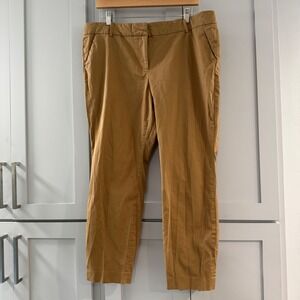 J.‎ Crew Womens Cafe Capri Pants Size 16 Crop Chino Khaki Comfort Stretch